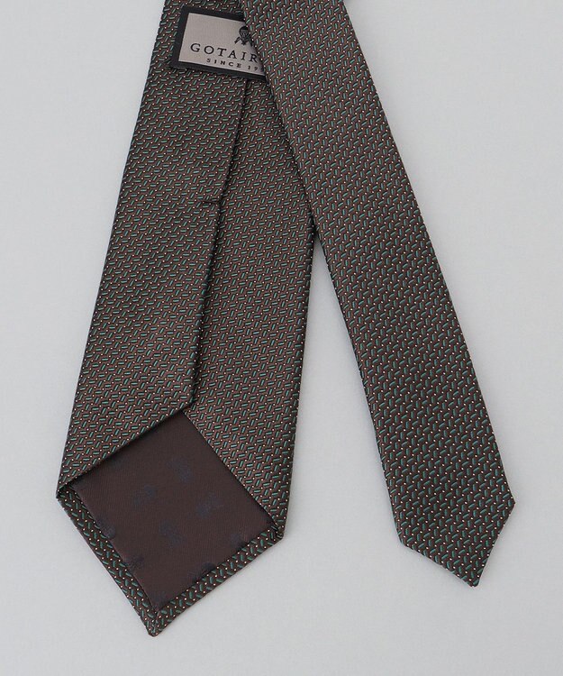 GOTAIRIKU 【日本製】西陣ネクタイ_ブラウン×グリーン系 ダークブラウン系8