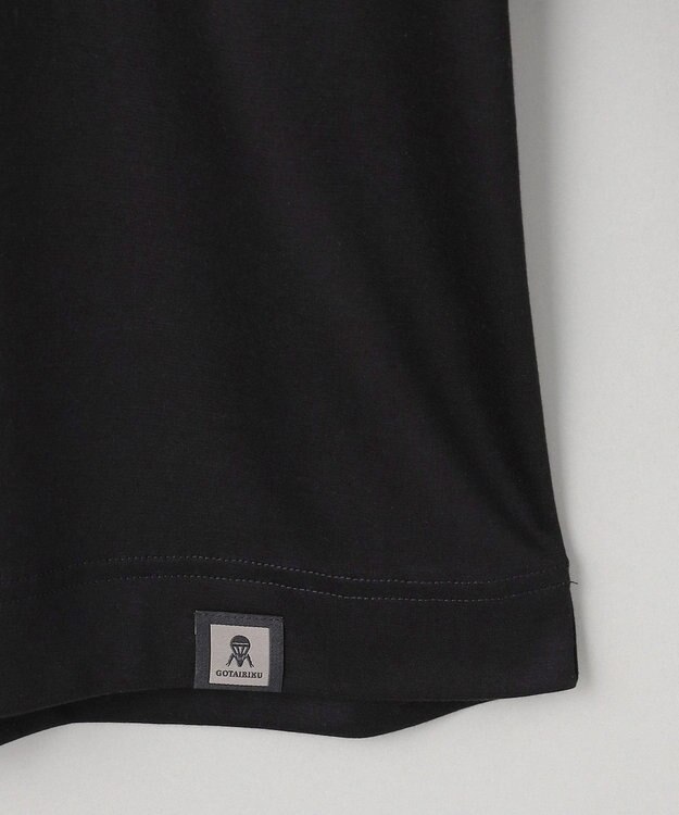 GOTAIRIKU 【綿100％】カバーネック ドレスTシャツ_ロング ブラック系
