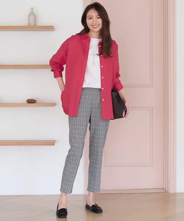 ANY 【ウエストゴム/ストレッチ】大人の７daysデイリーパンツ グレンチェック