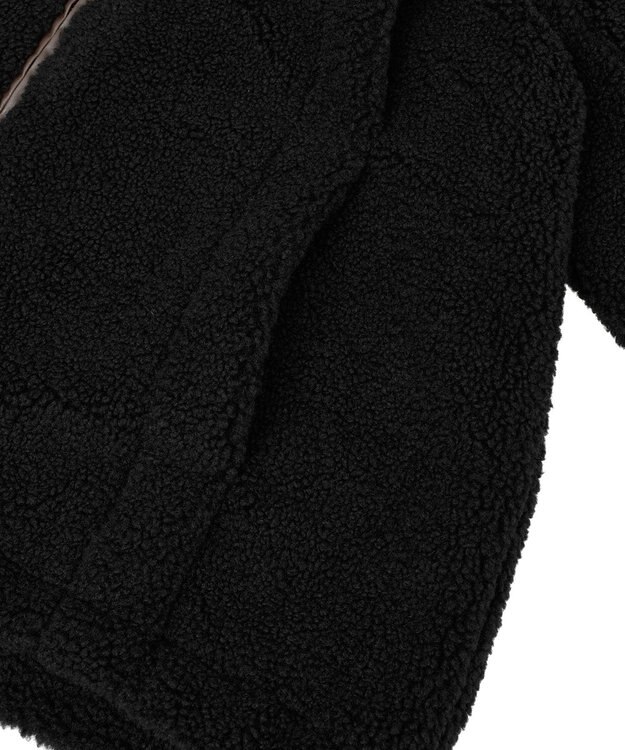 earth music&ecology ボアZIPブルゾン Black