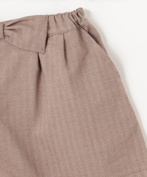 ANY KIDS ミニ丈 へリンボン キュロット ベージュ