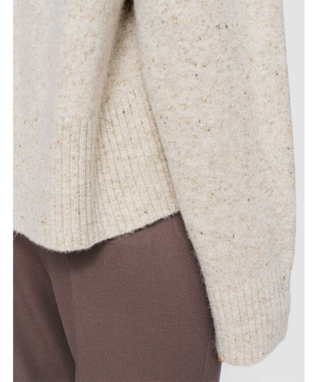 JOSEPH 【洗える】アルパカツイード　ラウンドネックニット Champagne Melange