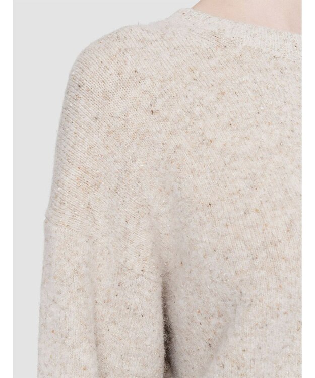 JOSEPH 【洗える】アルパカツイード　ラウンドネックニット Champagne Melange