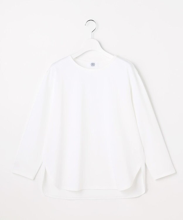 J.PRESS LADIES S ベーシックジャージー シャツテール カットソー ホワイト系