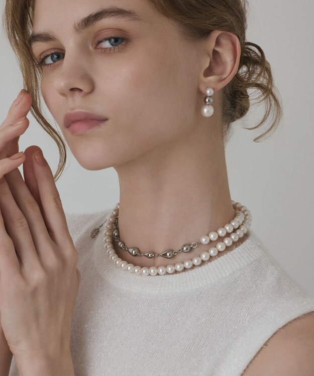 GRACE CONTINENTAL パールマルチwayネックレス シルバー