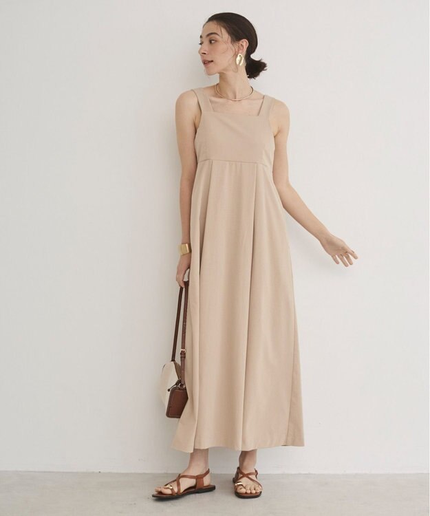 WEGO 【ANGIE VINTAGE】バックベルトジャンパースカート ベージュ
