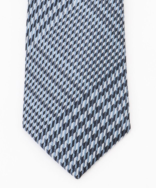 JOSEPH HOMME アブストラクトグレンチェック　ネクタイ スカイブルー系3