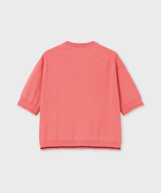 Paul Smith ベーシック クルーネック 半袖カーディガン ピンク