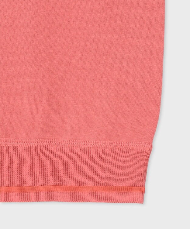 Paul Smith ベーシック クルーネック 半袖カーディガン ピンク