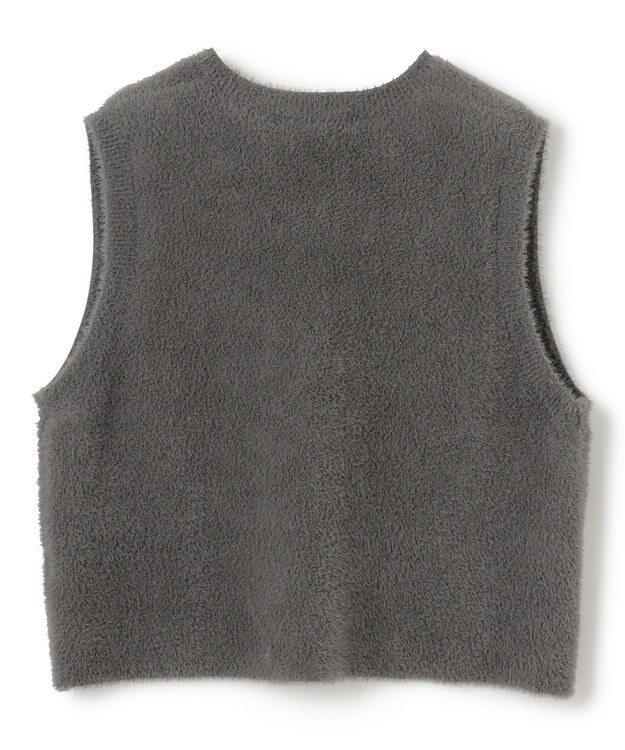 UNFILO L ナイロンシャギー ベスト チャコール