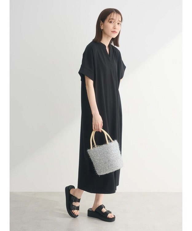 Green Parks 冷っとすずやか　カットワンピース Black