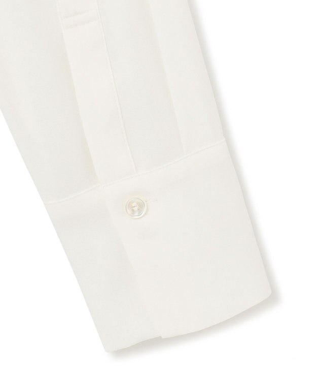 ICB 【速乾・洗える】BackSatinAmunzen ラッフルデザインブラウス オフホワイト系