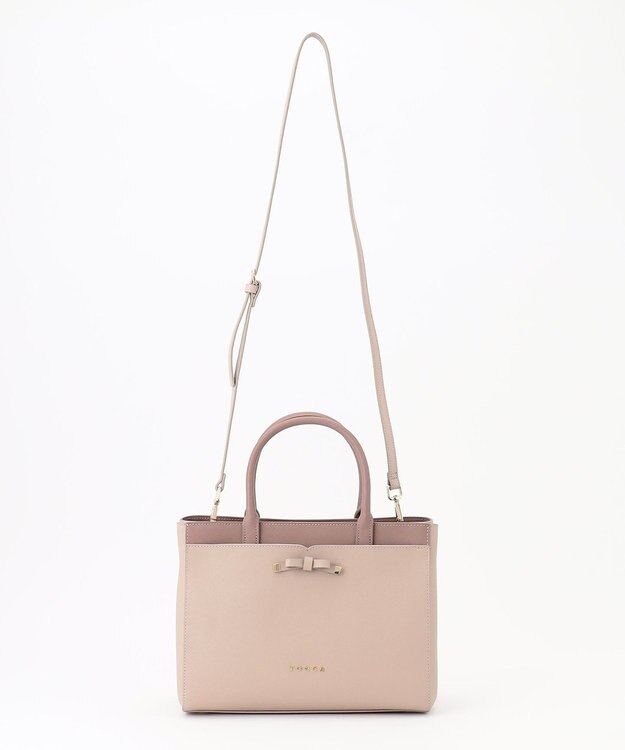 TOCCA 【WEB限定】PRIMULA PETAL LEATHERTOTE トートバッグ ベージュ系1
