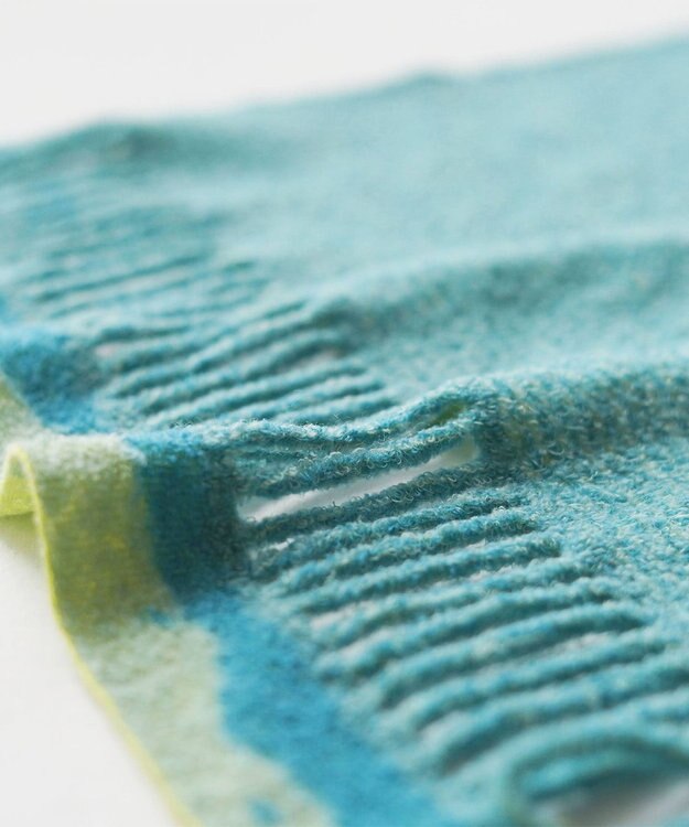 nitorito 【UNISEX】iroiro 無地 3WAY ストール light blue×yellow