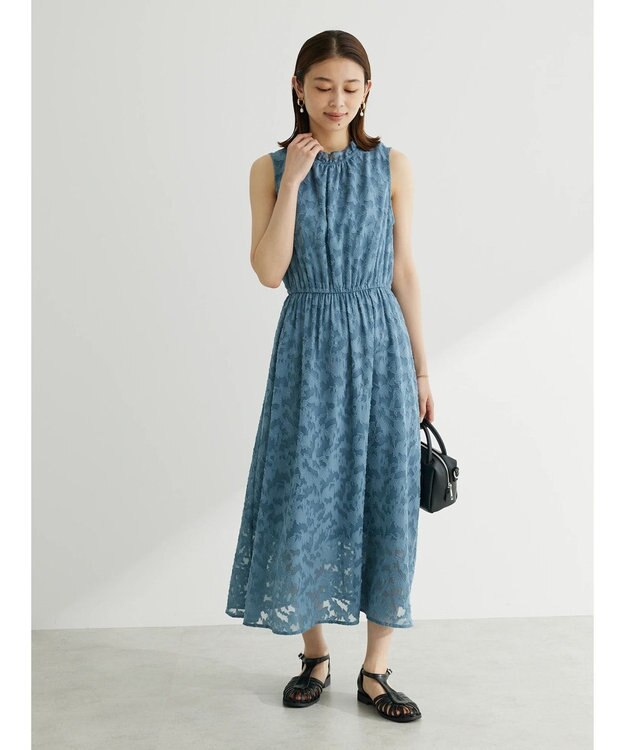 Green Parks ・ＥＬＥＮＣＡＲＥ　ＤＵＥ　フラワージャカードワンピ Black