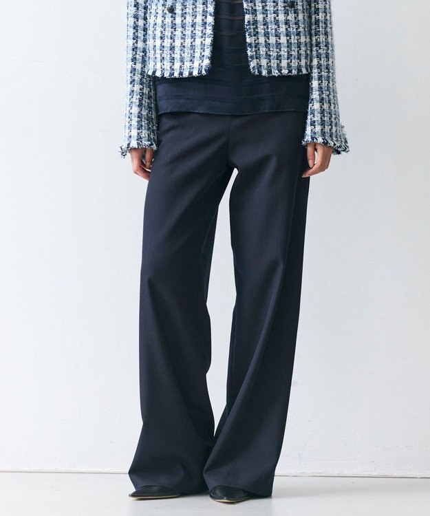 BEIGE， LAZUL / マリンボタンワイドパンツ Navy