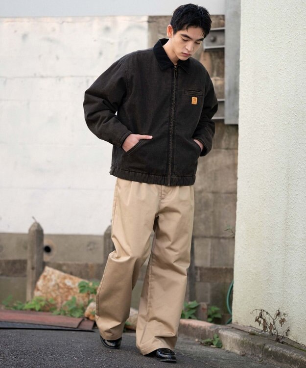WEGO 別注RED　KAPタックワイドチノパンツ ベージュ