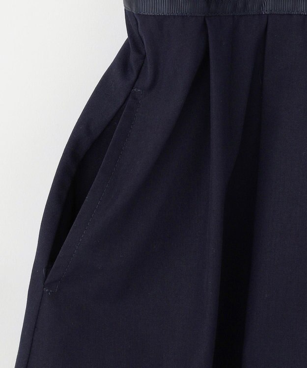 ANY KIDS 襟付き 半袖 ワンピース ネイビー