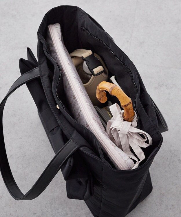 Maison de FLEUR 撥水加工3ルームトートバッグ Black