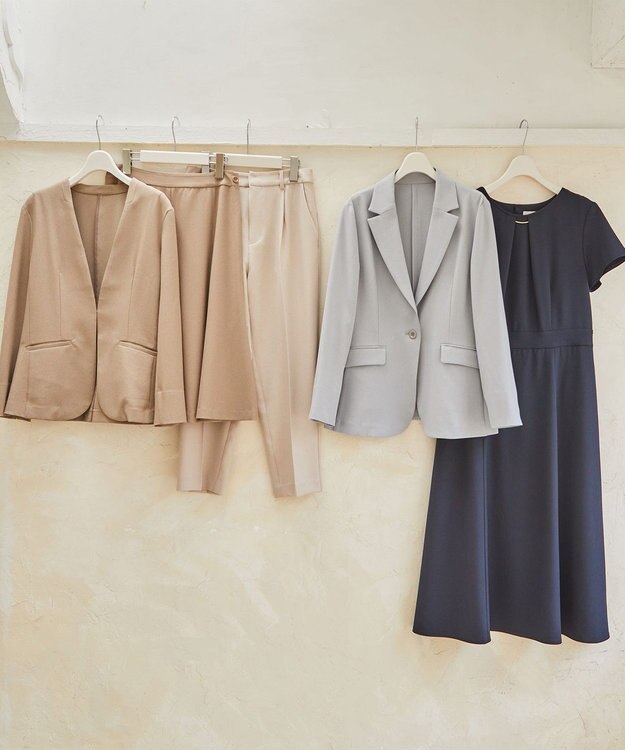 ANY SIS 【WEB・一部店舗限定】リネンライクポリエステル スカート モカ