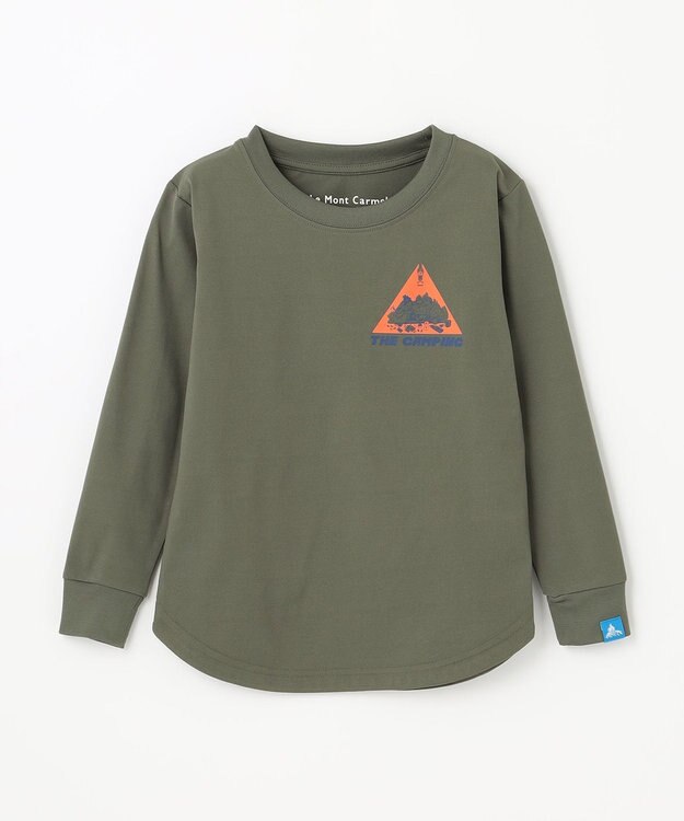 SHARE PARK LADIES 【KIDS】UVカット アートコラボロングTシャツ〈CAMP〉 カーキ