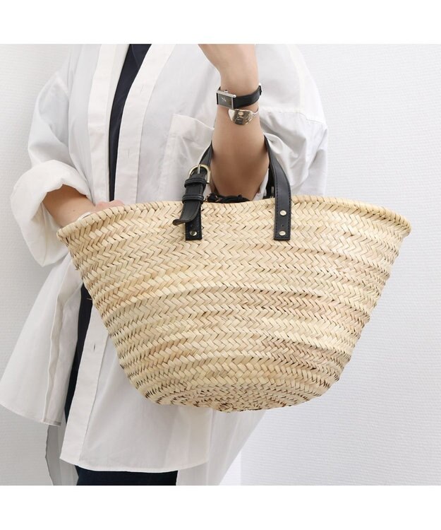 UNBILLION ペルケ perche / モロッコカゴ・牛革・バティック柄ドロストＬ