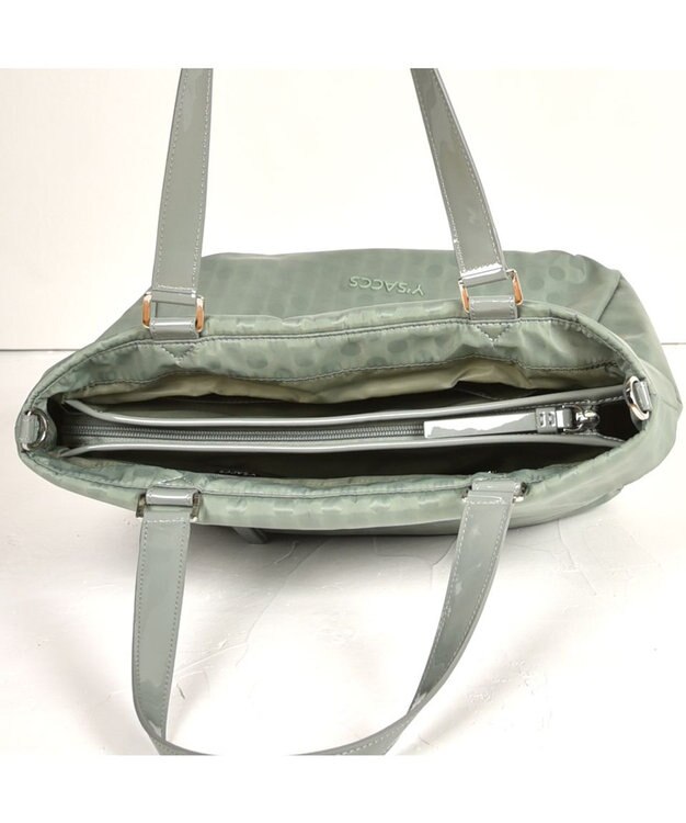 Y'SACCS Polka Dots 口折れ2wayトート Sサイズ ライトグリーン