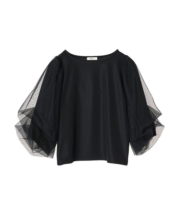 earth music&ecology キラキラストーンプルオーバー Black