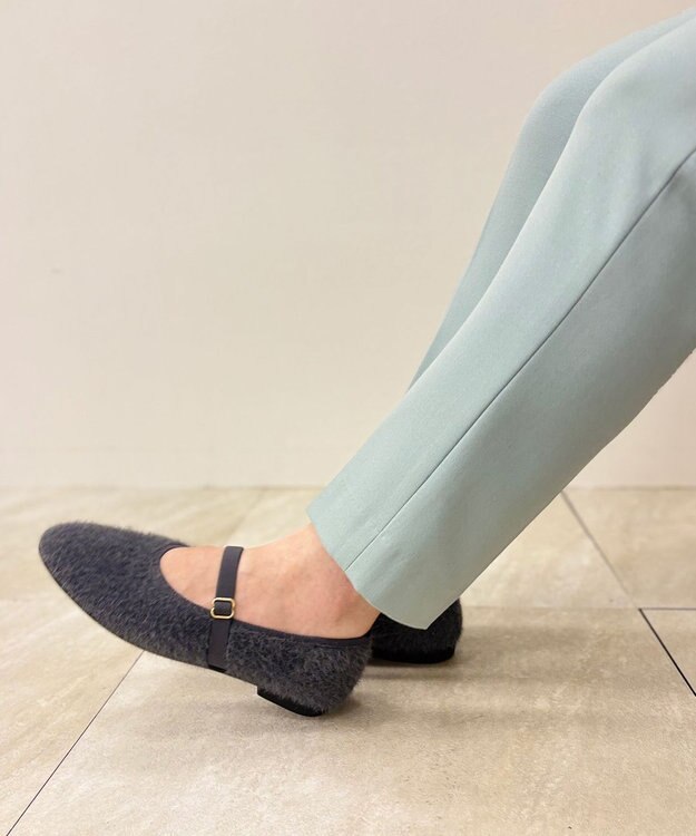 steppi 【VERY掲載 / 洗える / 撥水】ラウンドファー パンプス グレー