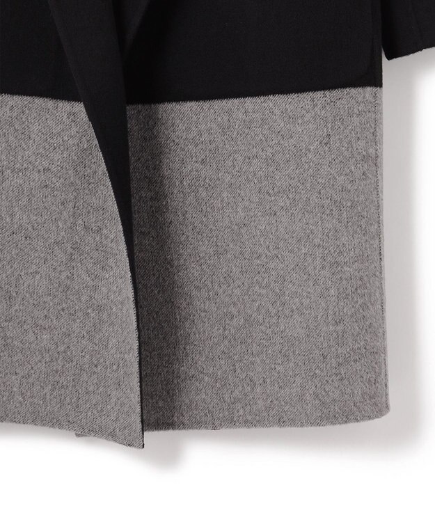 JOSEPH ダブルフェイスカラーブロック　ラップコート Black/grey