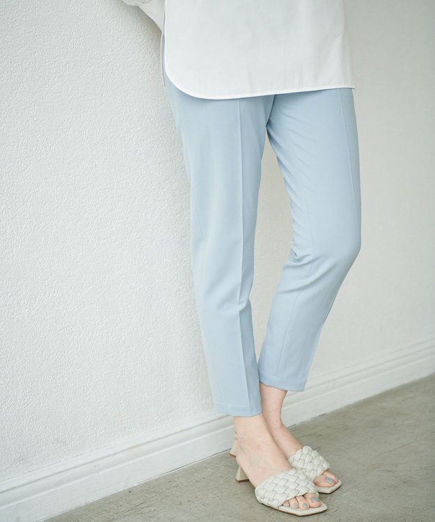 #Newans 【新色登場！】美シルエットセンタープレスパンツ サックスブルー系