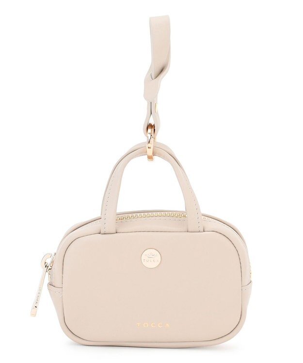 TOCCA TOCCA BOSTON CHARM POUCH レザーチャーム ベージュ系