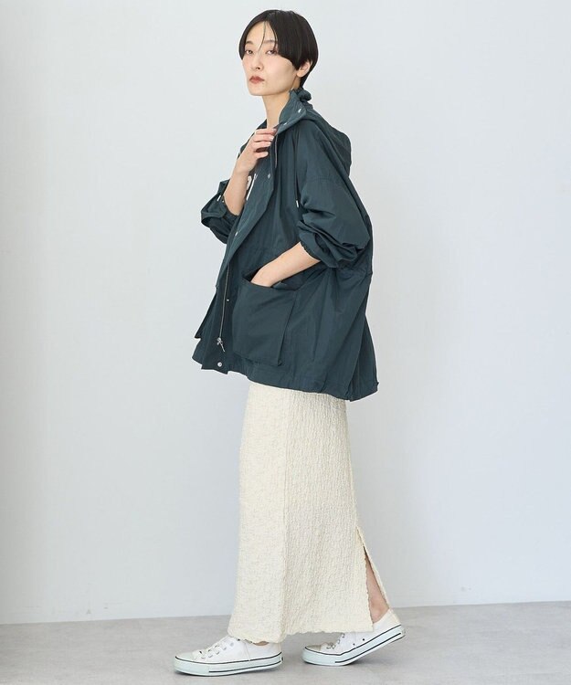 AMERICAN HOLIC 撥水加工フード取り外しマウンテンパーカー Charcoal Gray