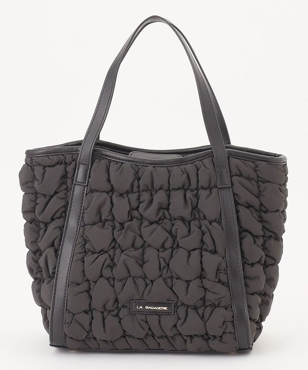 LA BAGAGERIE ポップコーンキルト2WAYトート Sサイズ ブラック