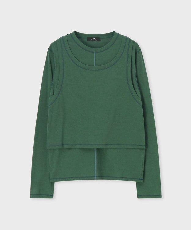 Paul Smith レイヤード シアー カットソー グリーン