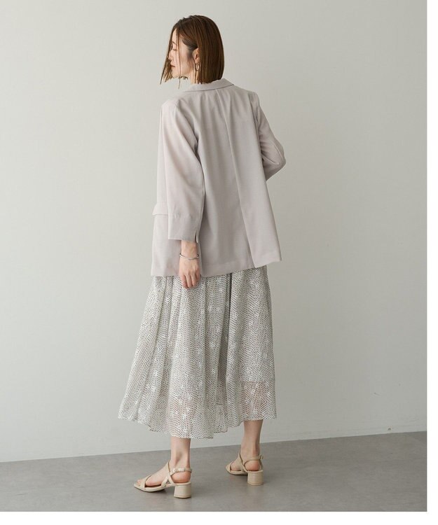 YECCA VECCA リネンライクジャケット Light Gray