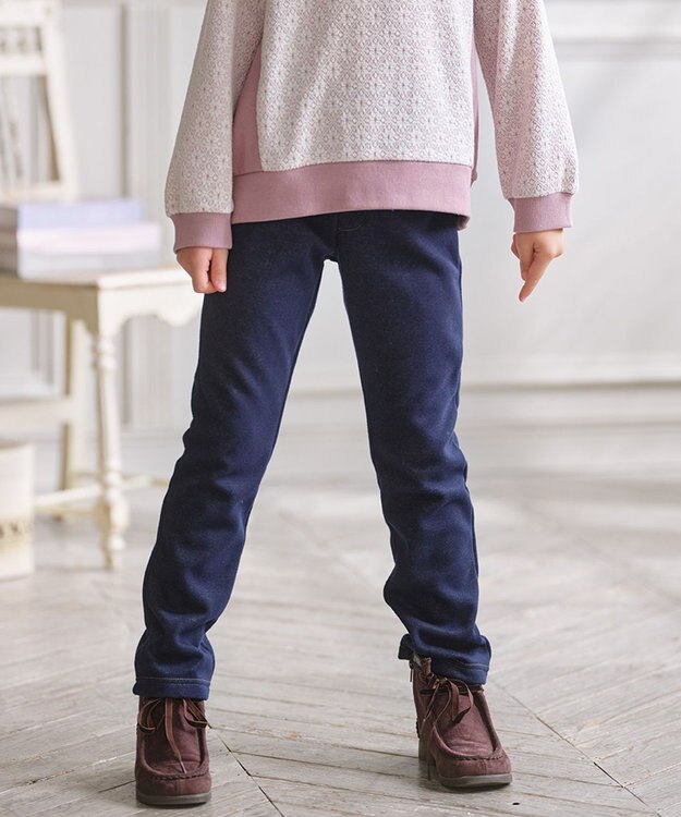 組曲 KIDS 【110-140㎝】 シャギーデニムパンツ ネイビー