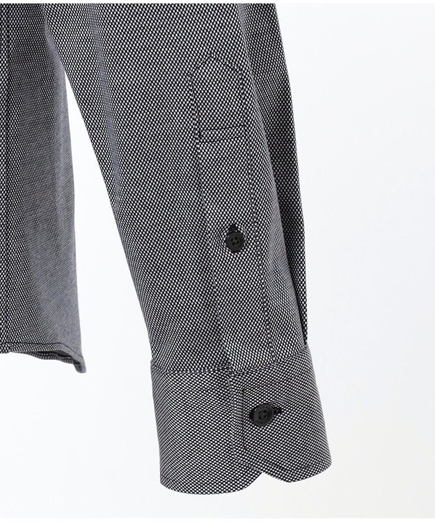 JOSEPH ABBOUD 【キングサイズ】コンパクトジャージーバーズアイ シャツ ネイビー系