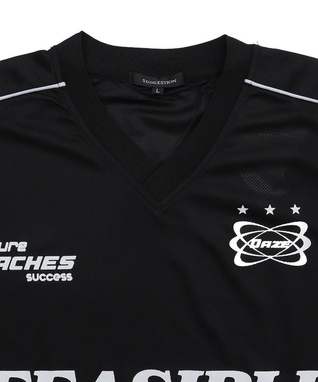 WEGO パイピングサッカーT（SS） ブラック