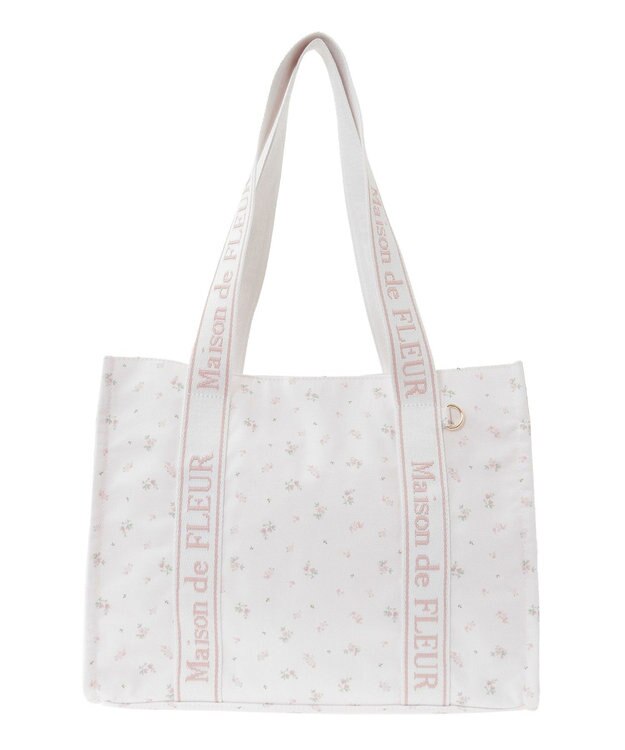Maison de FLEUR ピンクマニアフラワープリントトートバッグ Pink