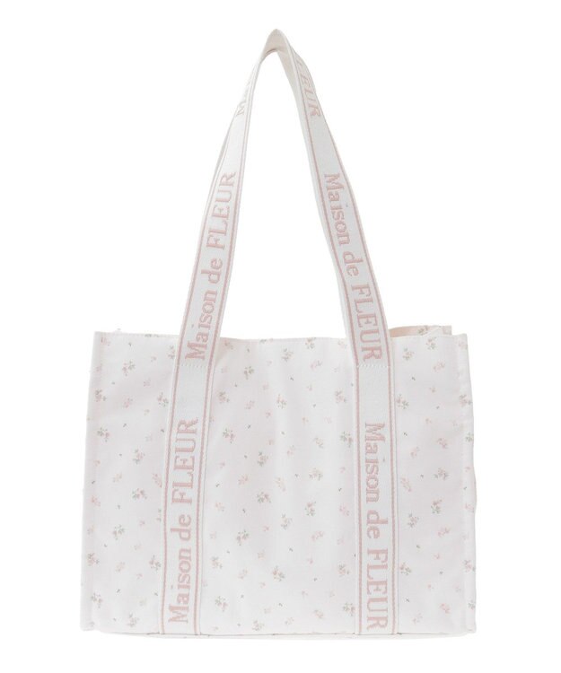 Maison de FLEUR ピンクマニアフラワープリントトートバッグ Pink