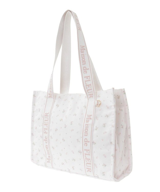 Maison de FLEUR ピンクマニアフラワープリントトートバッグ Pink
