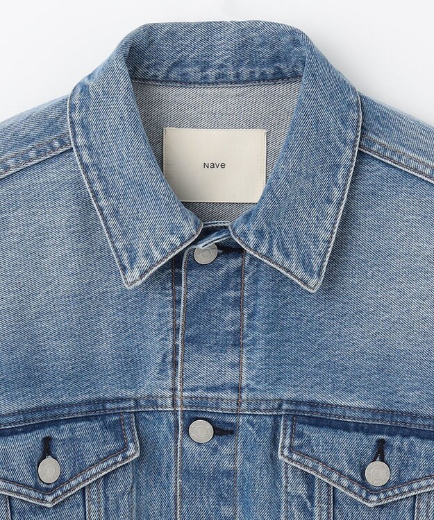 NAVE 【Nave　洗える】クロップド デニムジャケット スカイブルー系