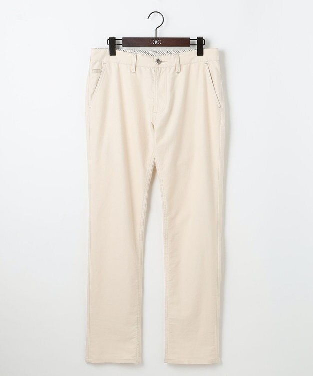 JOSEPH ABBOUD 【JAPANファブリック/ストレッチ】ストレッチモールスキン パンツ アイボリー系