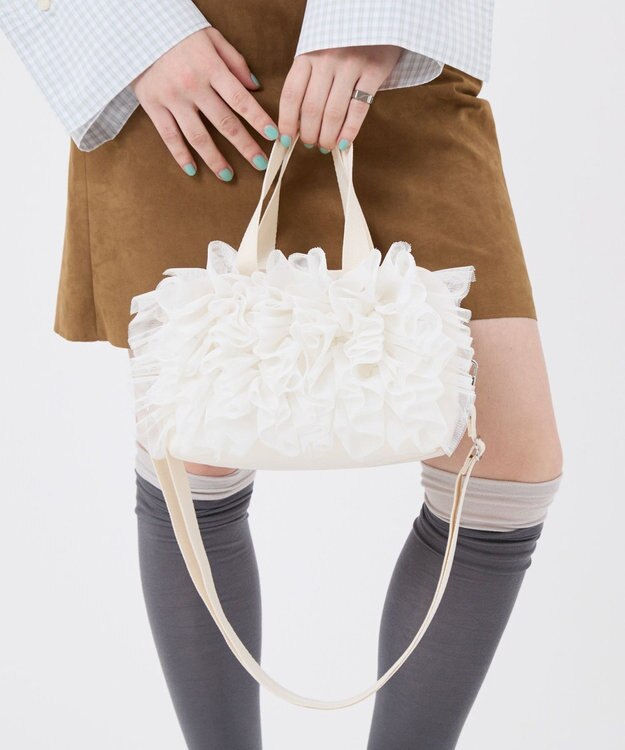 LeSportsac RUFFLE EVERYDAY SM SATCHEL/メレンゲレースラッフル メレンゲレースラッフル