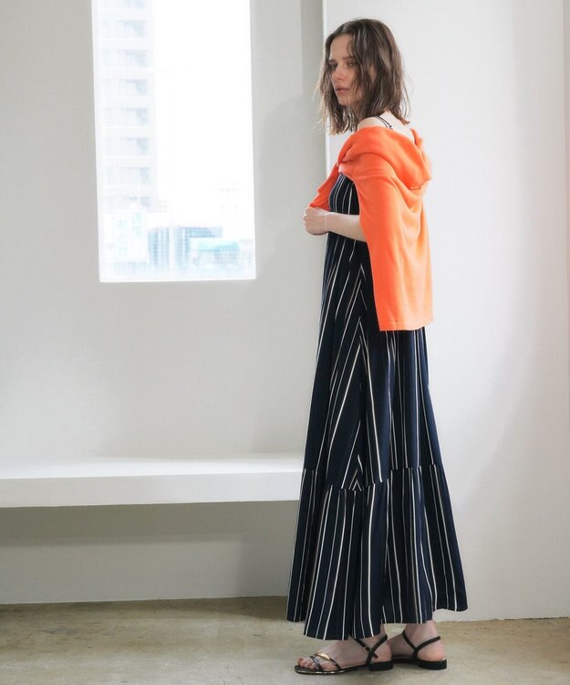 YECCA VECCA アートプリントキャミワンピース Stripe