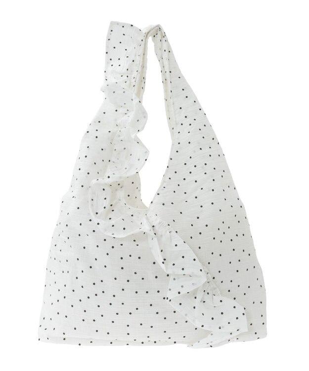 earth music&ecology 【予約】フリルトライアングルバッグ アイボリー