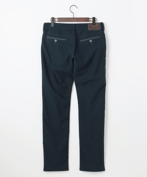 JOSEPH ABBOUD 【JAPANファブリック/ストレッチ】ストレッチモールスキン パンツ ネイビー系