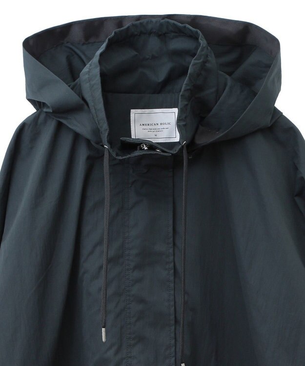 AMERICAN HOLIC 撥水加工フード取り外しマウンテンパーカー Charcoal Gray