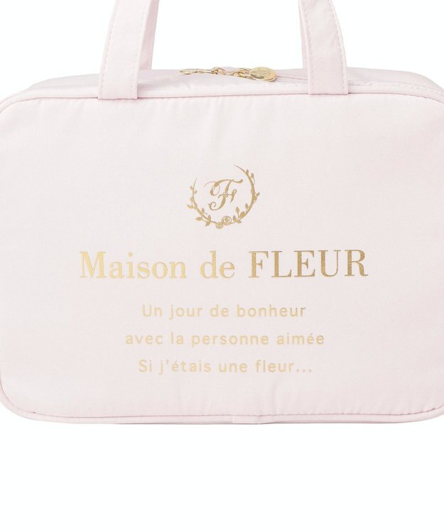Maison de FLEUR 【保冷機能付き】サテンサイドリボン保冷バッグ Pink